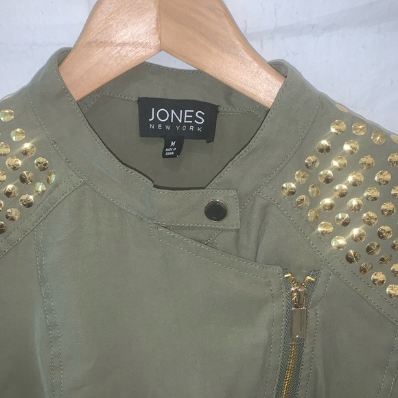 Jones New York gold embellished moto jacket - Picture 5 of 10
